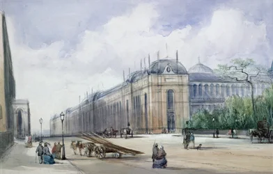 Südostansicht des Ausstellungsgebäudes von 1862, Blick entlang der Cromwell Road